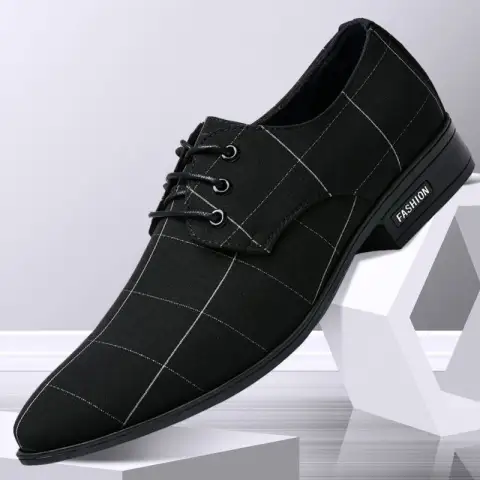 Mens Shoes Men Dress Leather Breathable Leisure Business Canvas
