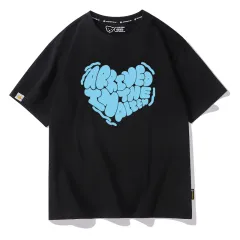 Lovers Wear Summer Love Printed T-shirt Pure Cotton Half Sleeve - Blue - View 1