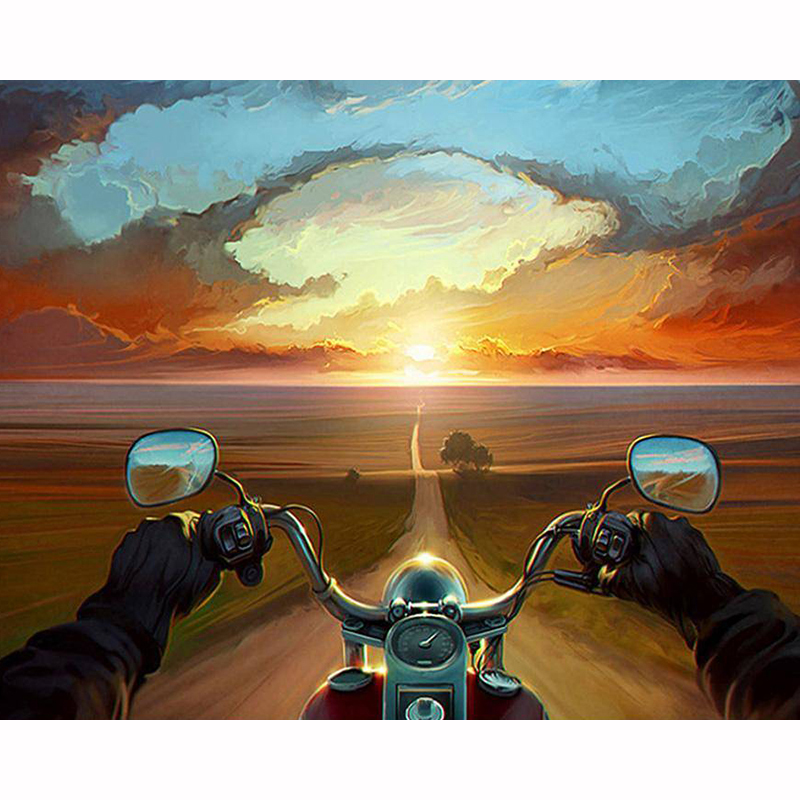Drive Motor Theme Diamond Painting Wall Stickers Home Decoration