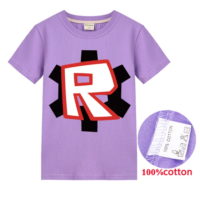Cotton Printed Girls T shirt Short Sleeve Violet - Shop at LoveMi