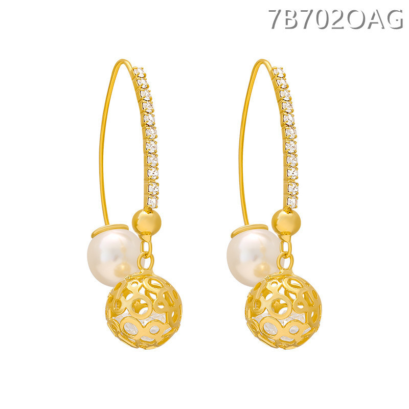 Hollow Ball Earrings Niche Personality Female