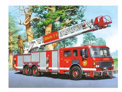 Diamond Embroidery Fire Truck Full Square Rhinestone Home Decoration Color - Shop at LoveMi