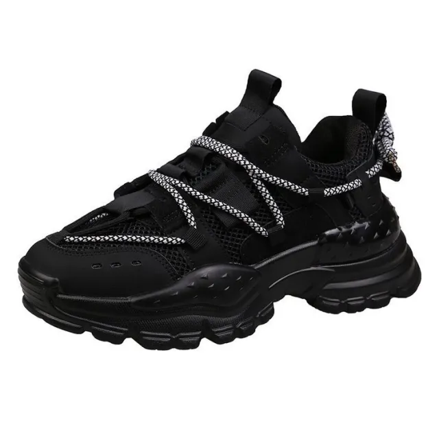 Spring New Style Mesh Breathable Platform Platform Shoes Black - Shop at LoveMi