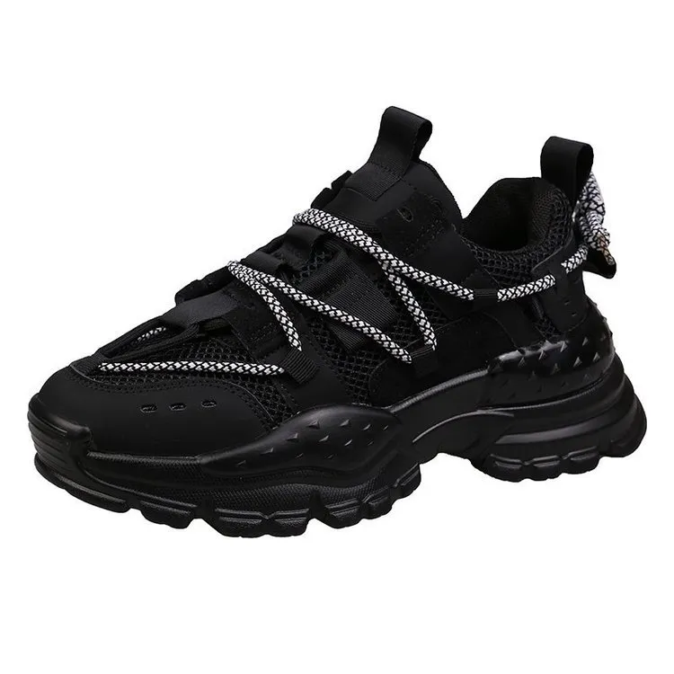Spring New Style Mesh Breathable Platform Platform Shoes - Black
