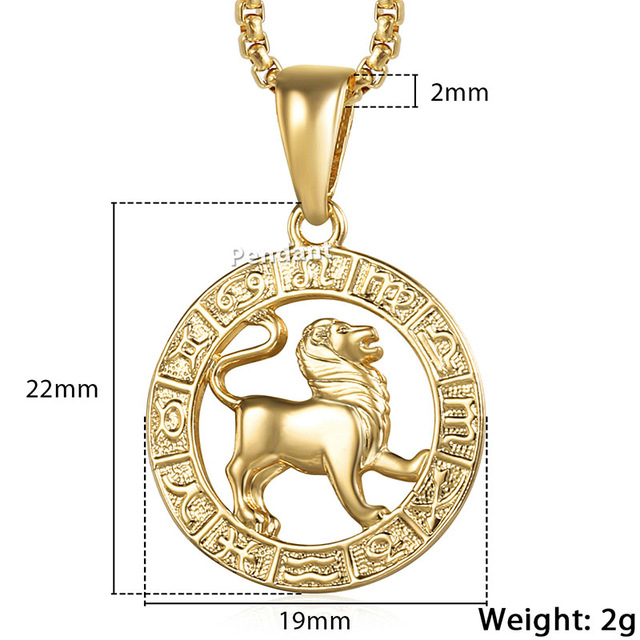 Halskette mit Anhänger Herren Damen 12 Horoskop Sternzeichen Gold - Bild 8 von 14