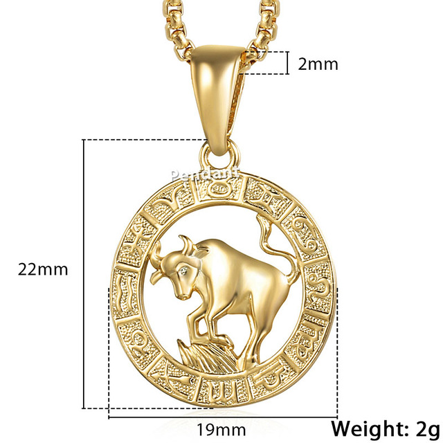 Halskette mit Anhänger Herren Damen 12 Horoskop Sternzeichen Gold - Bild 13 von 14