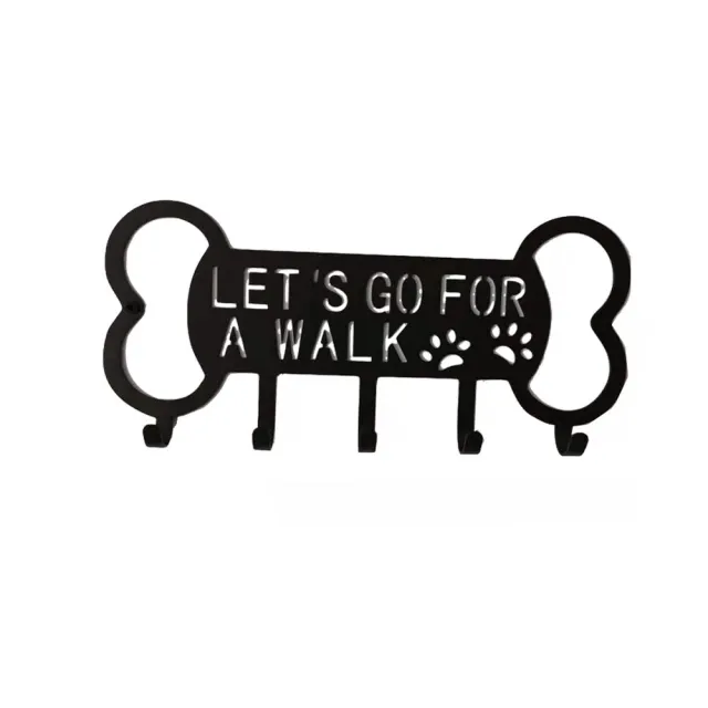 Perforated Pet Dog Rope Iron Art Coat Hook Custom Perforated Animal Clothing Metal Coat Hook Black - Shop at LoveMi