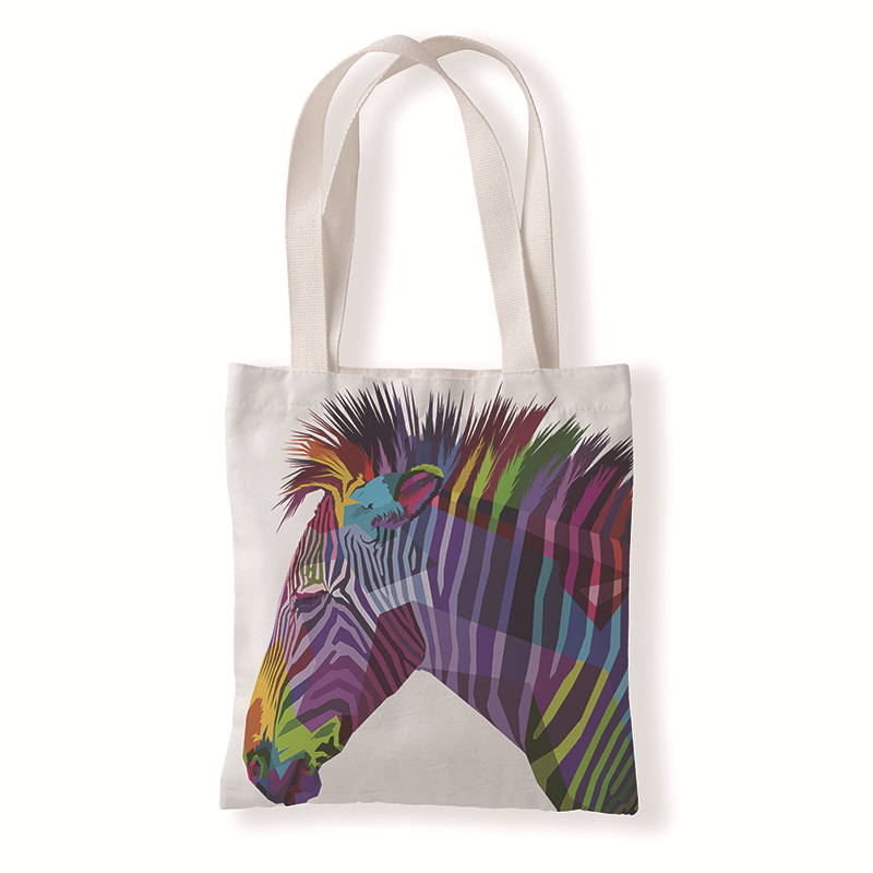 Colorful Animal Print Canvas Bag