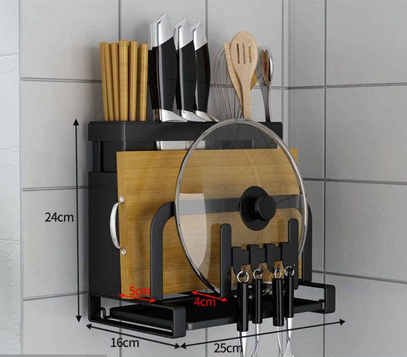 Title 3, Multi-purpose Pot Cover Cutting Board Storage R...