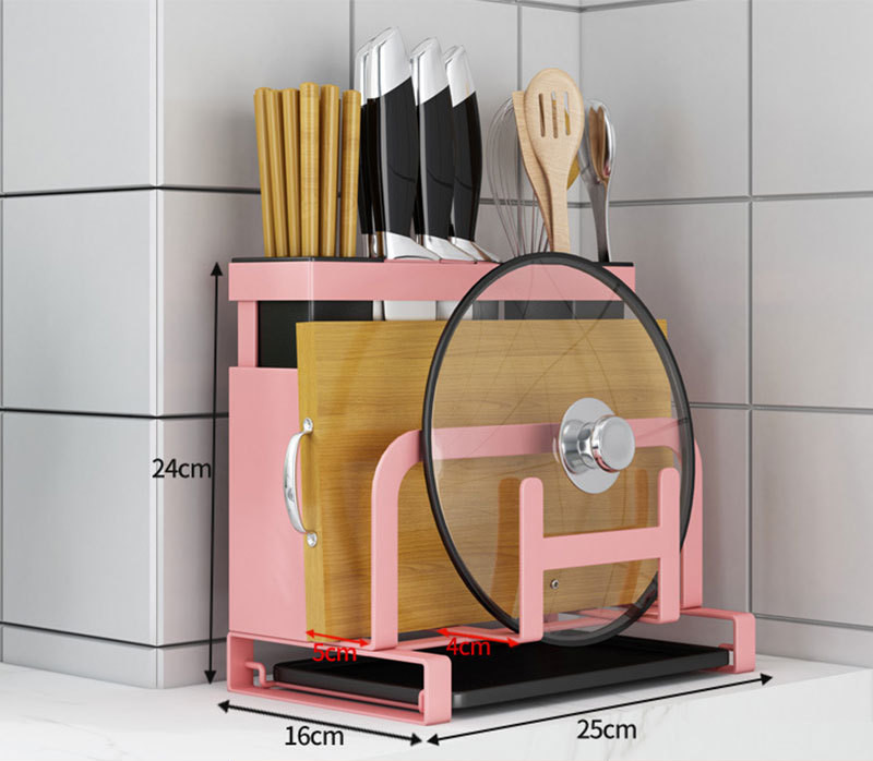 Title 6, Multi-purpose Pot Cover Cutting Board Storage R...