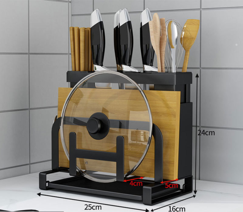 Title 8, Multi-purpose Pot Cover Cutting Board Storage R...