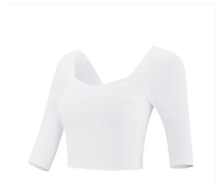 Women'S Tight Fitting Yoga Clothes With Chest Pads White - Shop at LoveMi