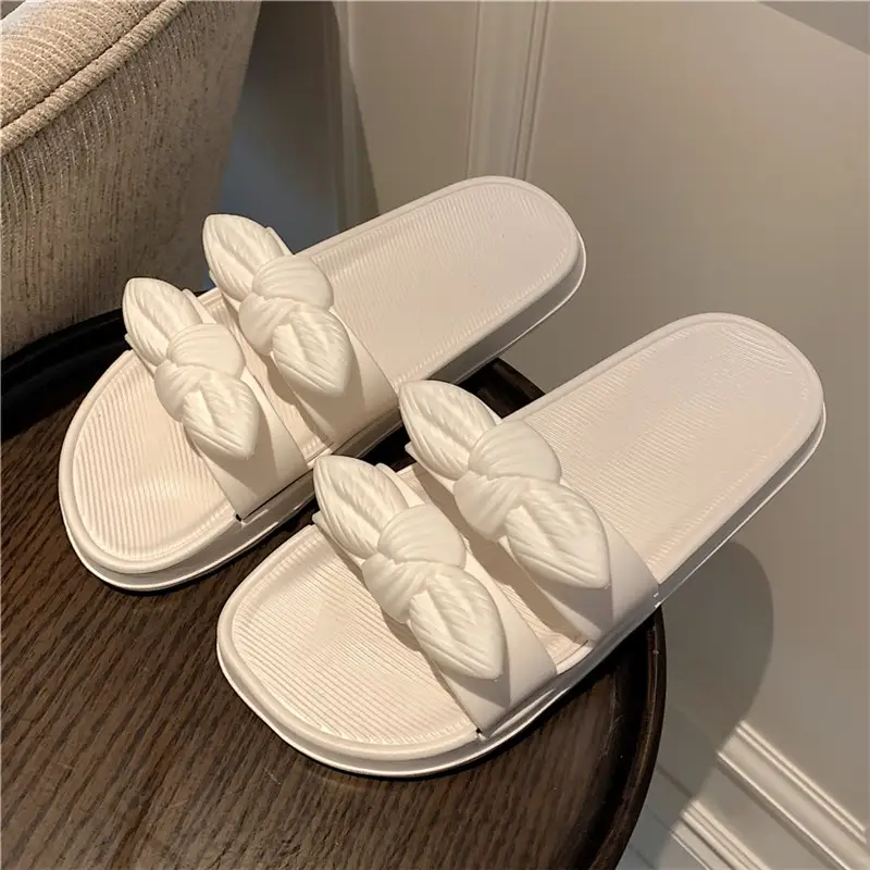 Flat Bottom Indoor Home Household Fashion Bow Beach Slippers