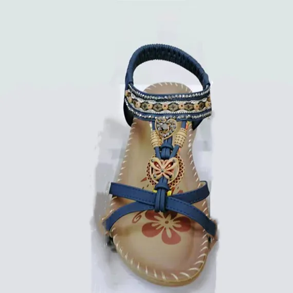 Retro Simple Casual Comfortable Women's Shoes Flat Shoes Blue - Shop at LoveMi