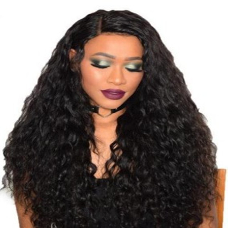 Wig Wine Red Corn Whisker Wig Black Small Curls — foto 2