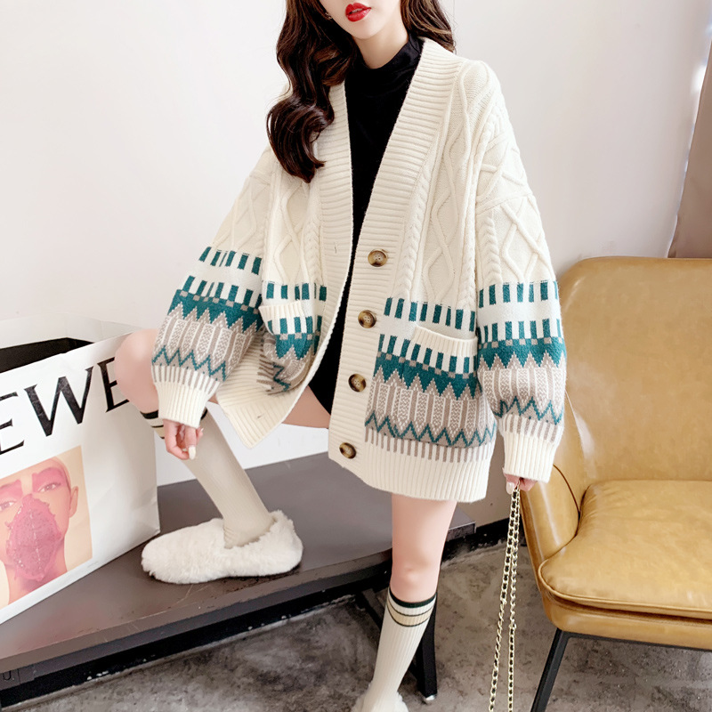 Autumn And Winter Forest Knitted Cardigan Outer Top