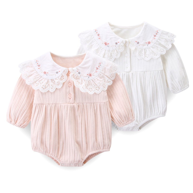 Spring New Style Triangle Embroidery Korean Girl Climbing Clothes