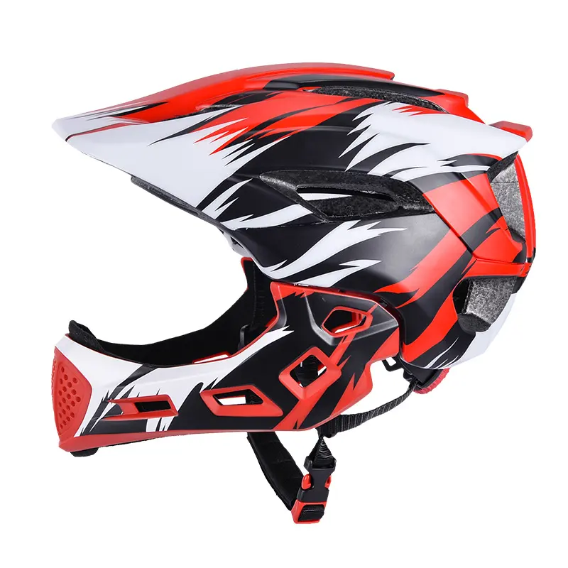 Children's Detachable Chin Cycling Helmet Full Face