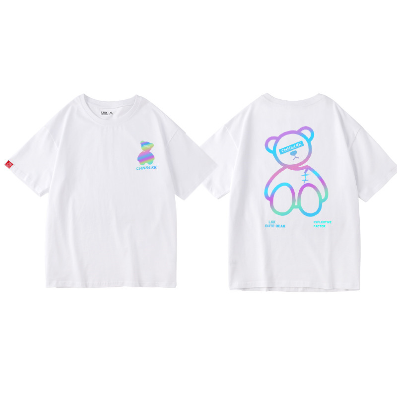 Title 4, Reflective Bear Loose Couple Summer T-shirt