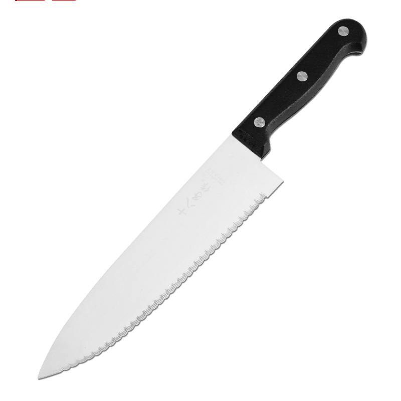 Eighteen-made Stainless Steel Frozen Meat Knife With Serrated