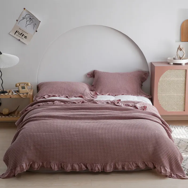 Japan Waffle Plaid Blankets