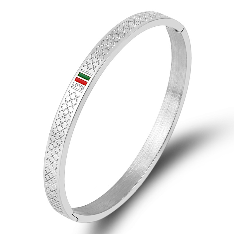 Full Light Bracelet Hot Selling Men And Women Fashion Love Titanium Steel