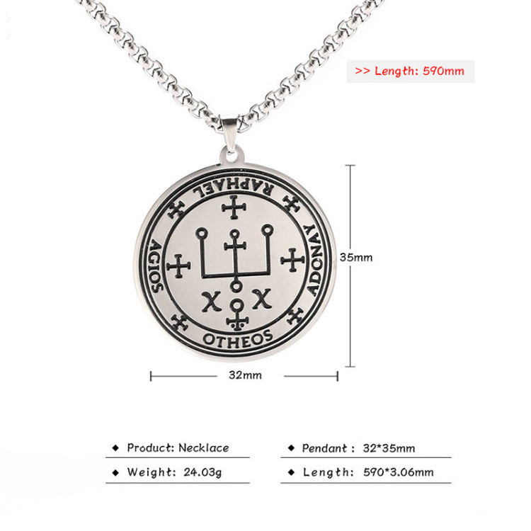 Title 1, Twist Chain Stainless Steel Nordic Totem Letter...