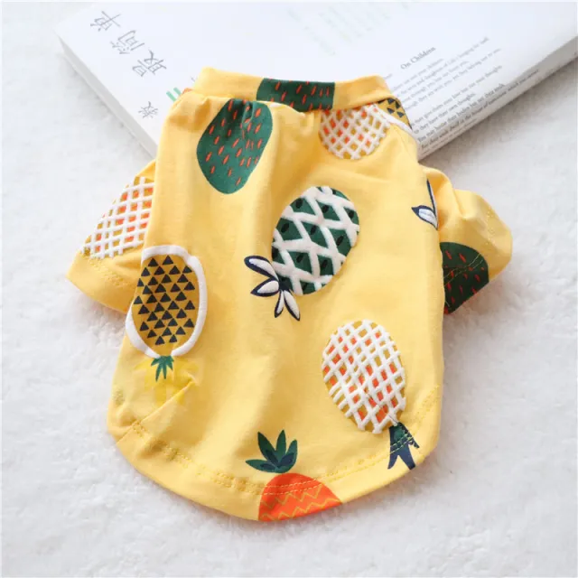 Summer Thin Pet Skirt Dog Clothes Teddy Hiromi Bichon Small Dog Princess Skirt T shirt Cat Clothes Yellow Tshirt - Shop at LoveMi
