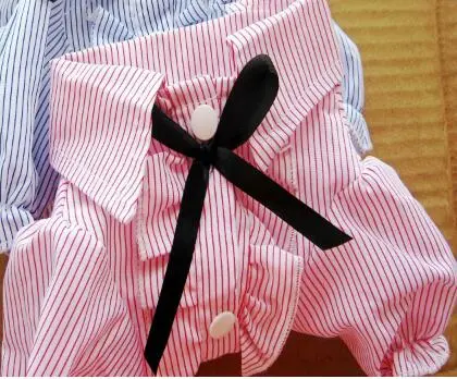 Bubble Sleeve Bow Tie Pet Shirt Pet Clothes Dog Clothes Lovers Pet Shirt Pet Red - Shop at LoveMi