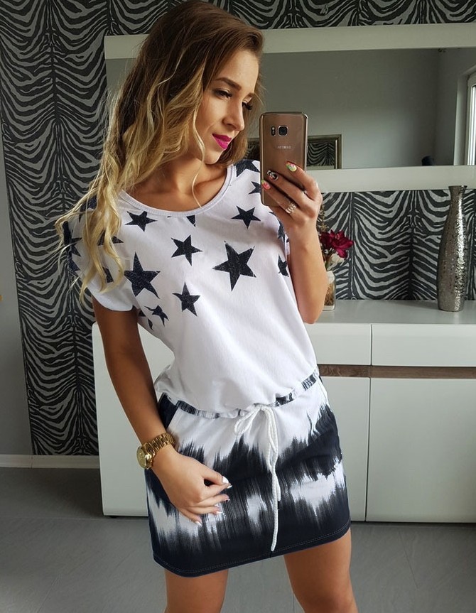 Title 1, Ladies Star Gradient Print Dress