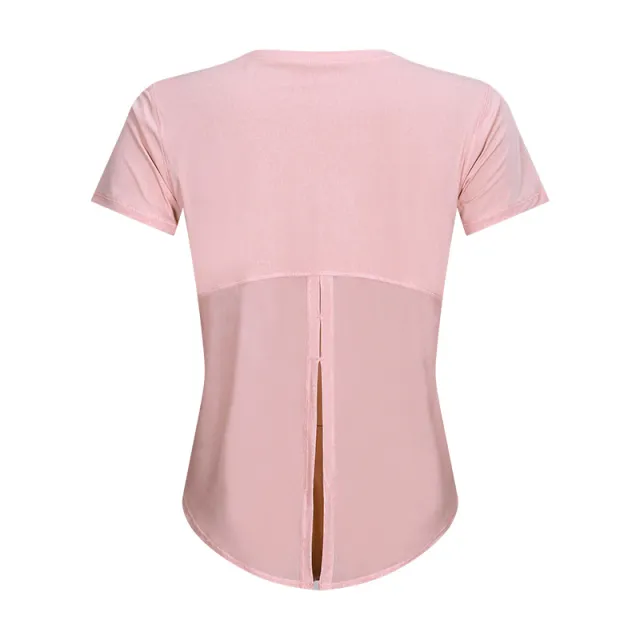 Fitness Running Bandage Quick drying Breathable Loose Blouse Champagne Powder - Shop at LoveMi