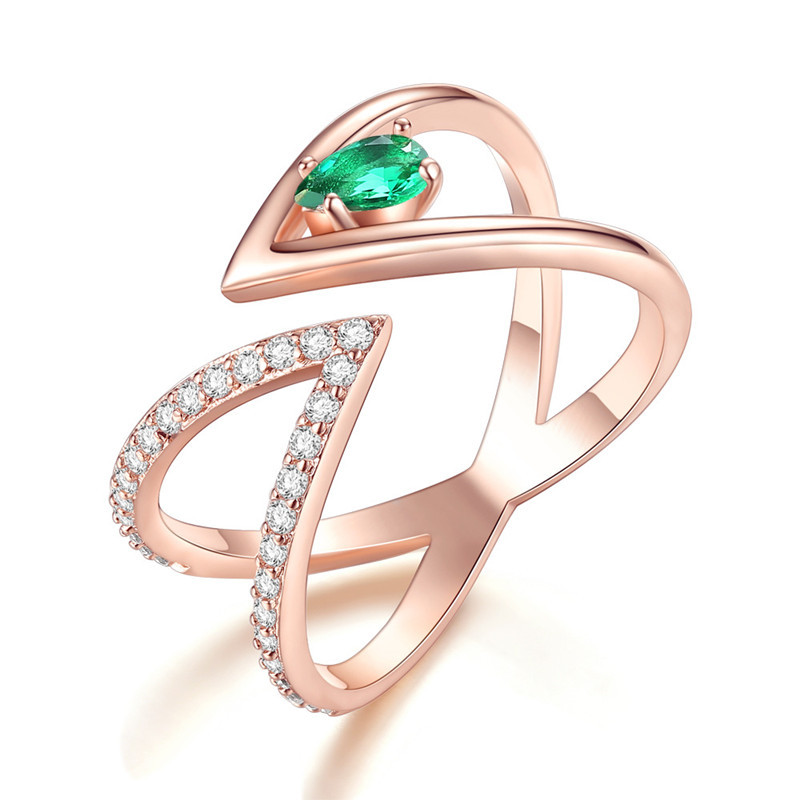 European And American Fashion Cool V-shaped Ring
