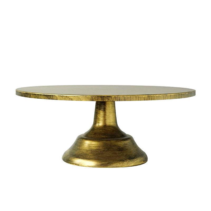 Title 7, 10-inch Golden Cake Stand Wedding Props Dessert...