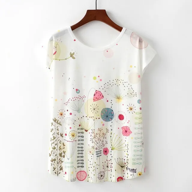 Summer New Round Neck Short Sleeve Loose - Shop at LoveMi