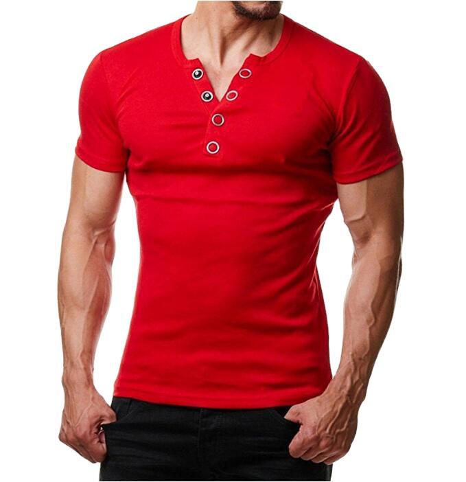 Summer New Style CVC Fabric Men's Short-Sleeved T-Shirt
