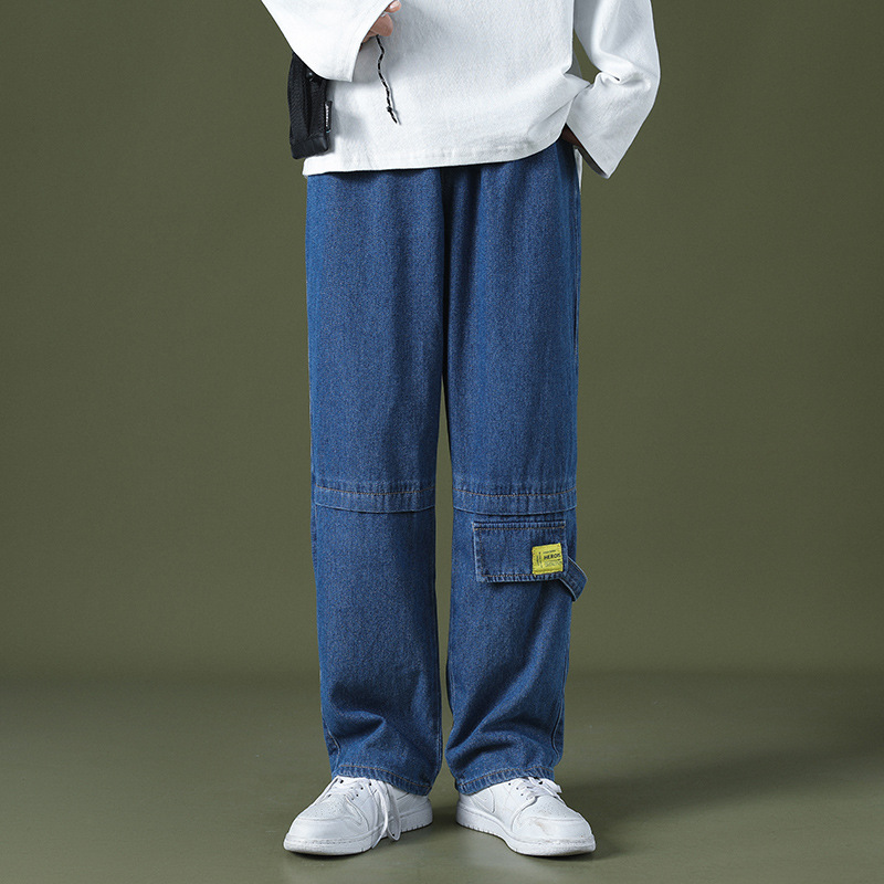 Men's Loose Straight-leg Jeans Korean Style Trendy Brand Casual Wild Handsome Trend