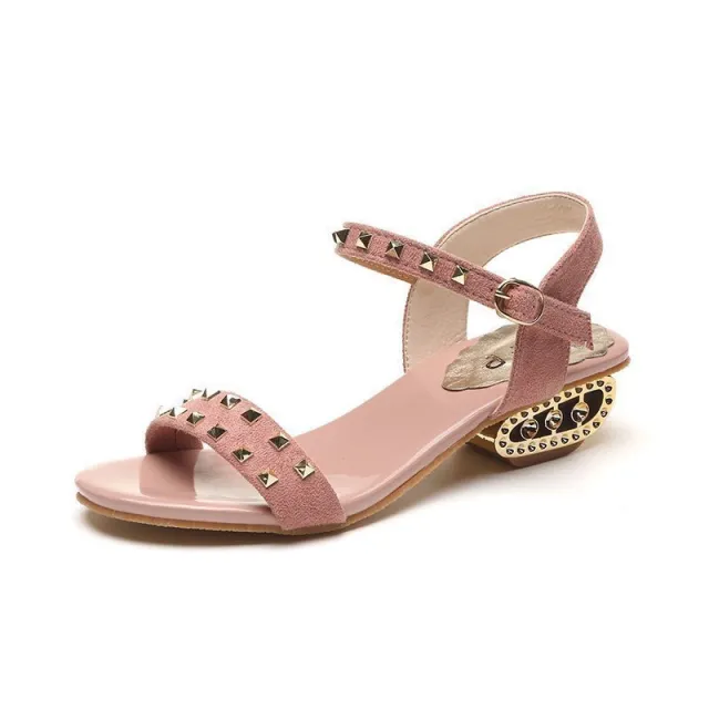 Student Thick heeled Roman Shoes Pink - Shop at LoveMi