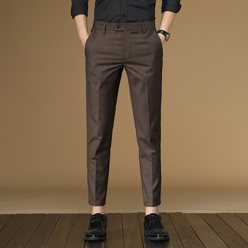 British Style Casual Trousers Men's High Nine-point Trousers And Feet Pants