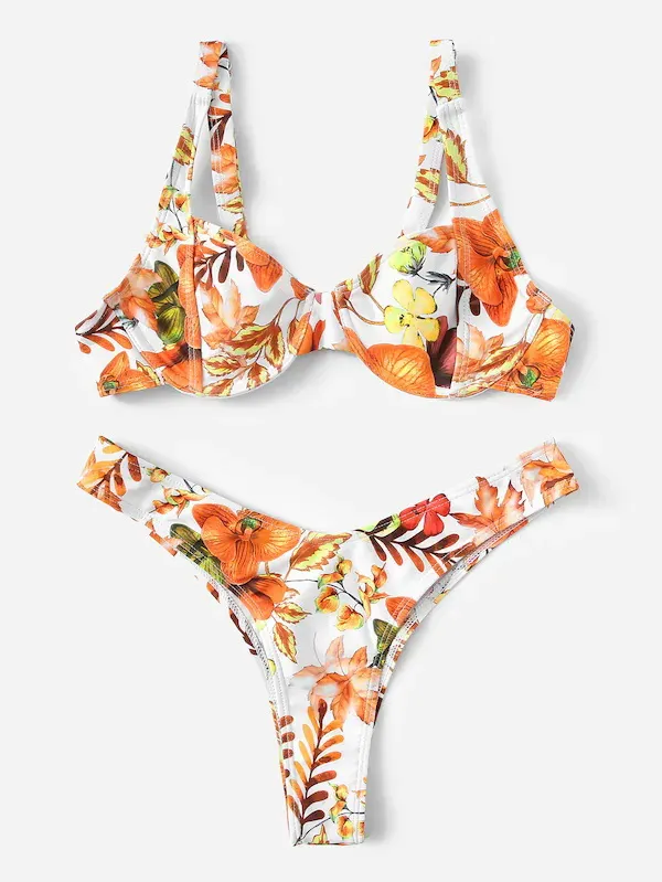 Bikini Swimwear Women Push Up Swimsuit Orange - Shop at LoveMi