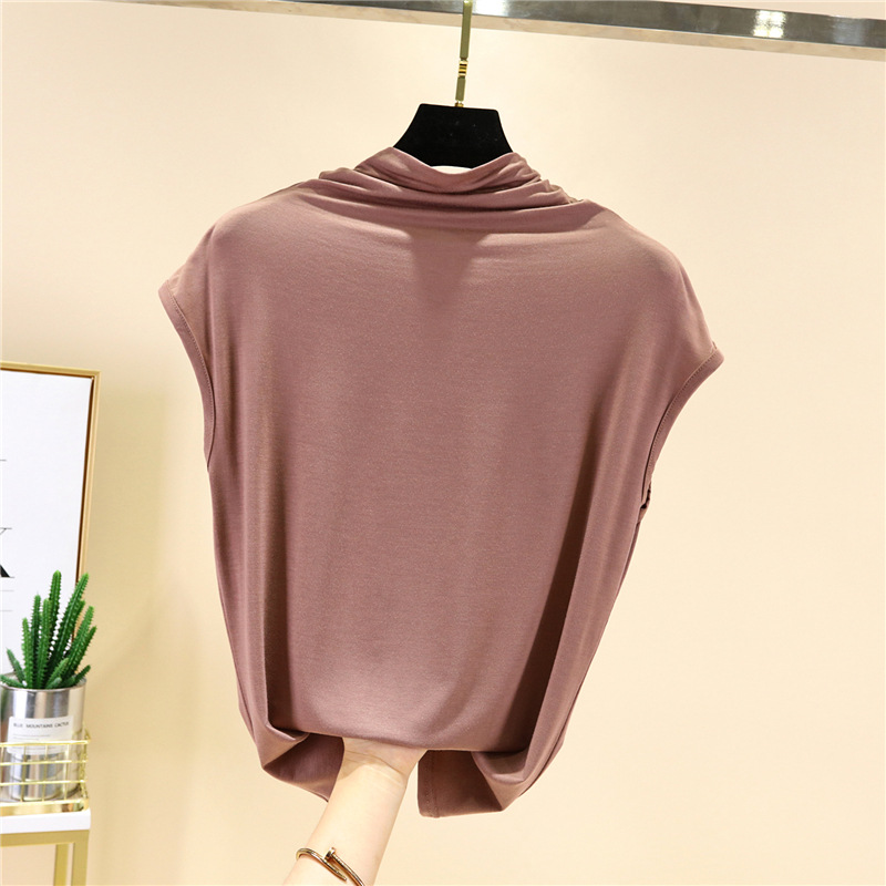 Title 5, Solid Color Loose Bottoming Shirt With Inner Top