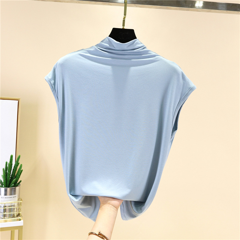 Title 3, Solid Color Loose Bottoming Shirt With Inner Top