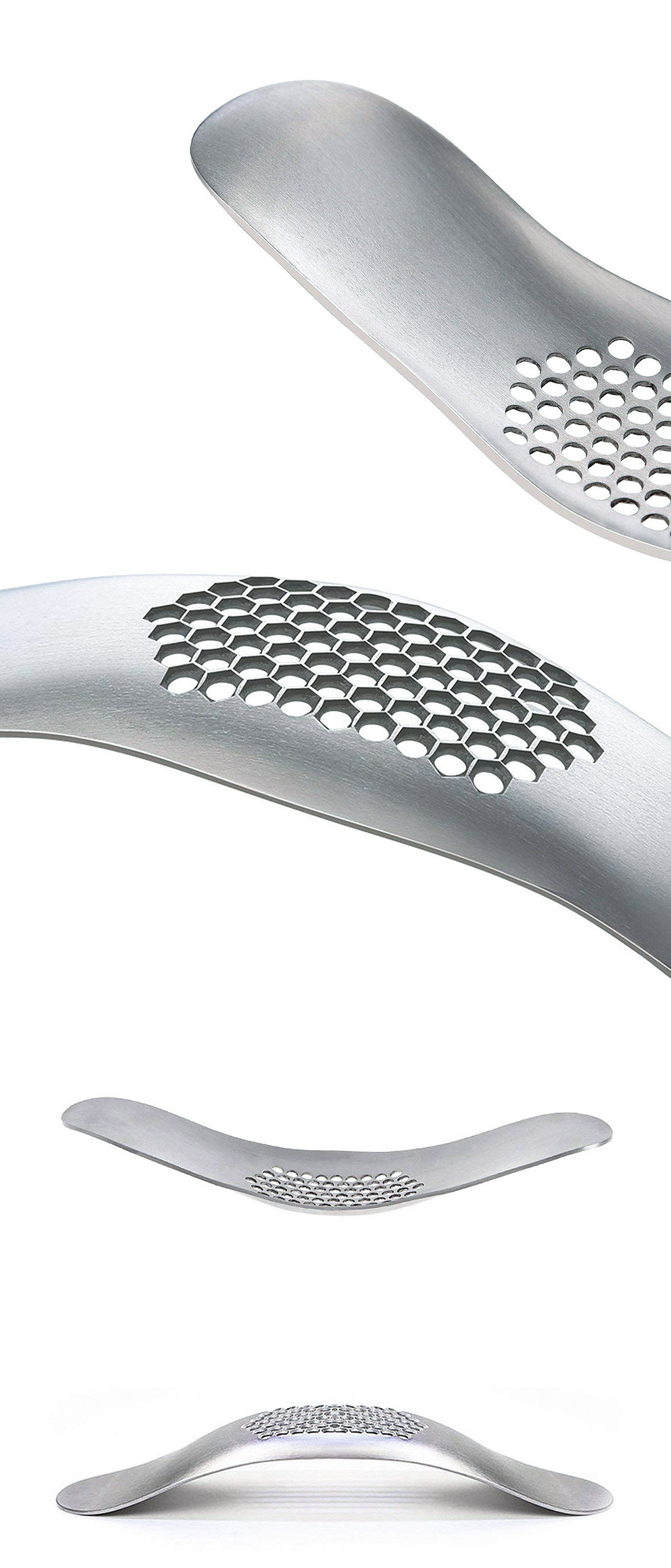 Arc-shaped Garlic Press Stainless Steel Manual Garlic Masher Creative Garlic Twister Kitchen Garlic Grinder