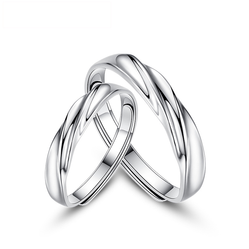 Title 6, Mobius Strip 925 Sterling Silver Simple Couple ...