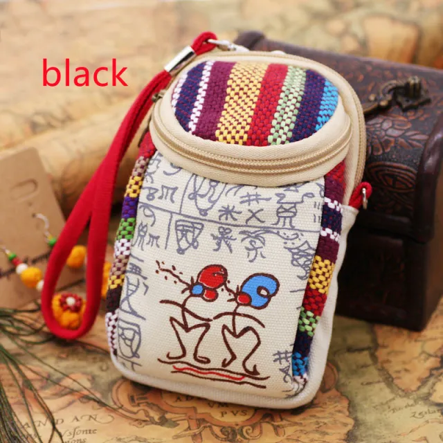 5.5 Inch Diagonal Mobile Phone Bag Coin Purse Black - Shop at LoveMi