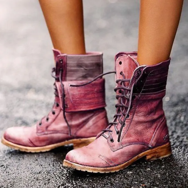 Cross strap Martin boots Red - Shop at LoveMi