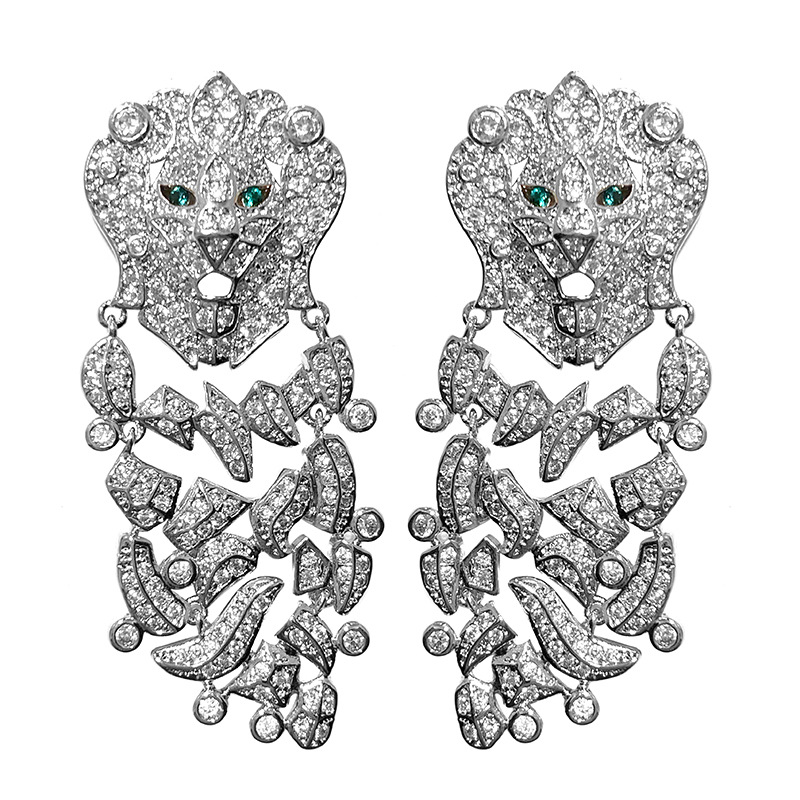 Exaggerated Classic Micro-Inlaid Zircon Heavy Industry Gorgeous Earrings