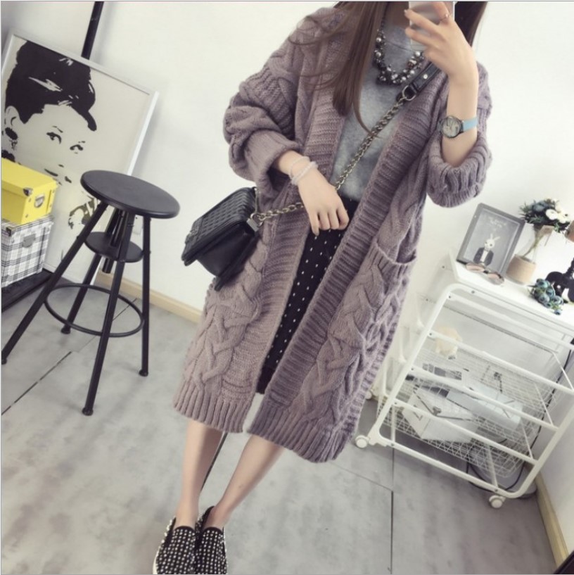 Ladies Twist Pocket Sweater Jacket