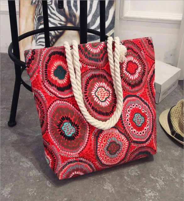 Printing Canvas Graffiti Shoulder Bag Beach Bolsa Feminina - Shop at LoveMi