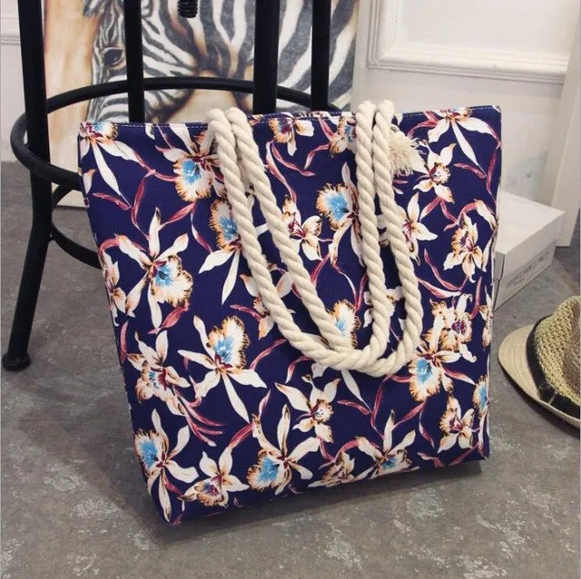 Printing Canvas Graffiti Shoulder Bag Beach Bolsa Feminina - Shop at LoveMi