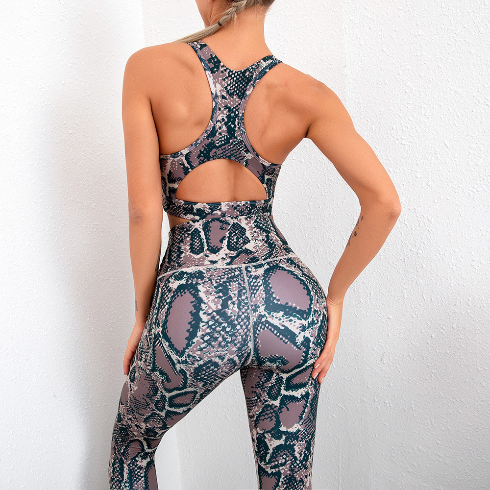 Two-Piece High Waist Peach Pants Yoga Suit